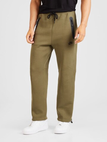 Nike Sportswear Loose fit Pants 'TECH FLEECE' in Green: front