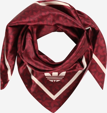 Foulard 'Trefoil Jacquard Monogram Head Scarf' ADIDAS ORIGINALS en rouge : devant