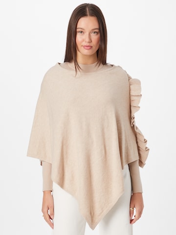 Cape 'Odette' Cream en beige : devant