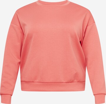 Only Play Curvy Athletic Sweatshirt 'LOUNGE' in Orange: front
