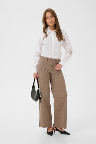 Kaffe regular Bukser i beige: forside