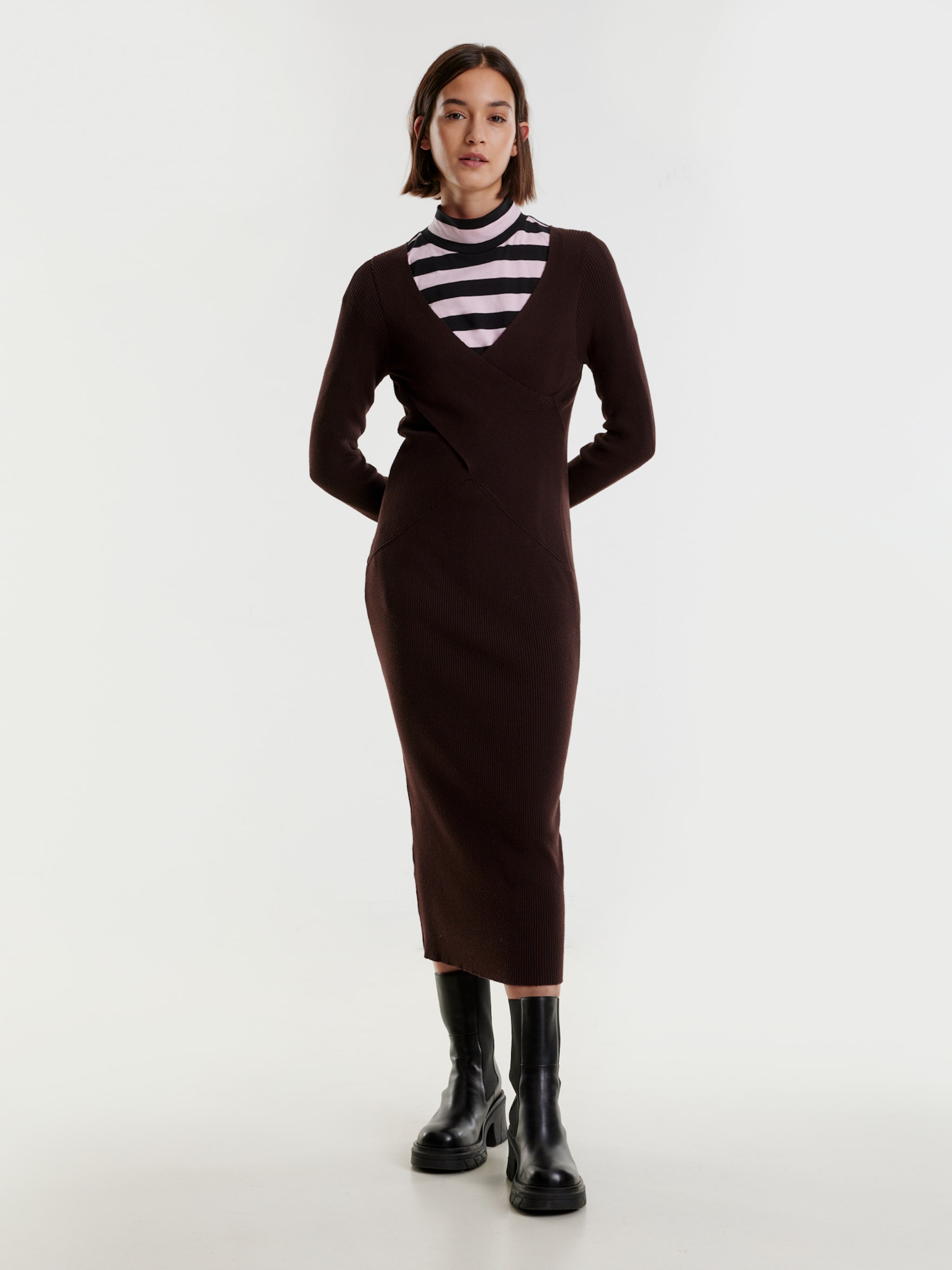 EDITED Produkter Strikkjole 'Poppy' brun