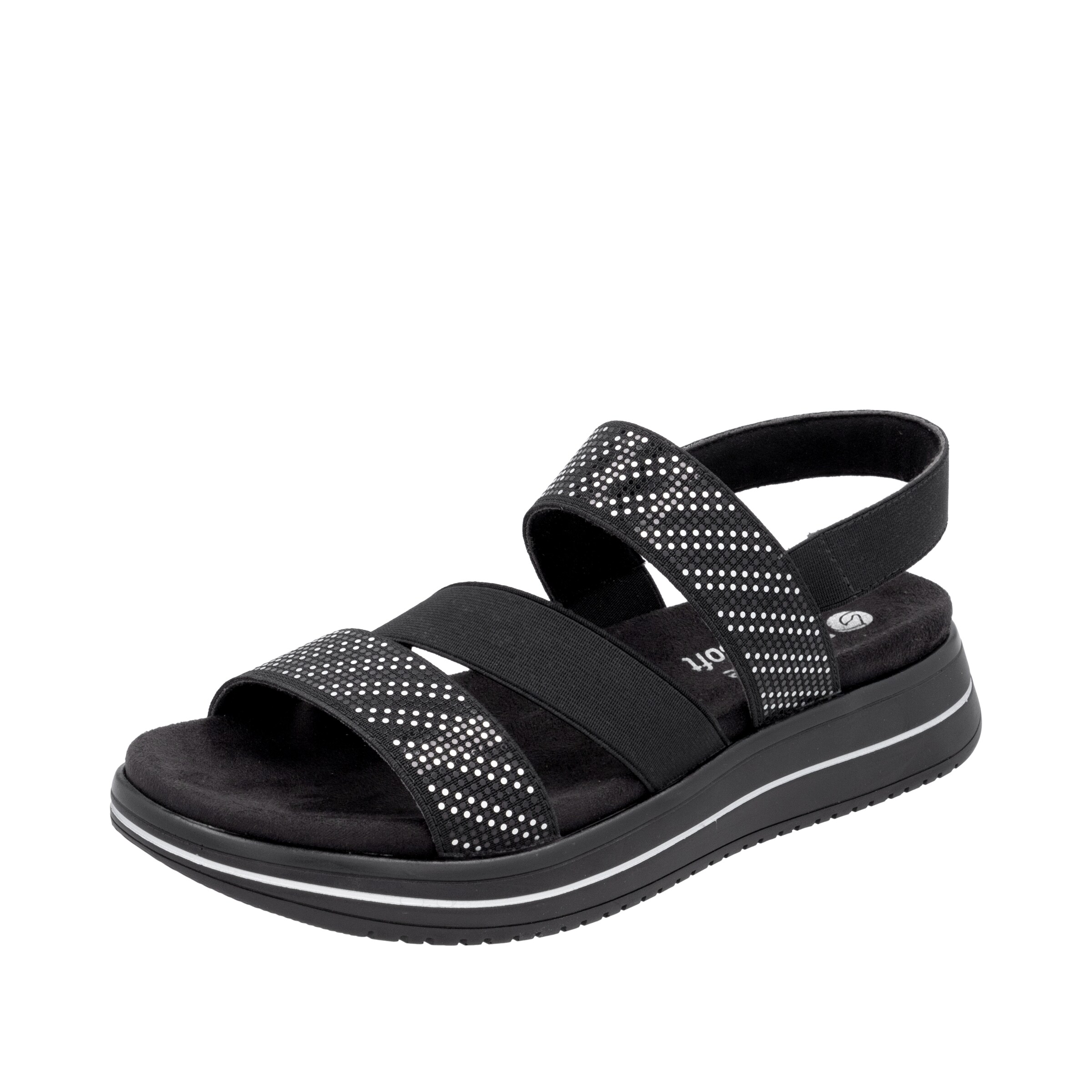 REMONTE Sandals 'D1J59' in Black: front