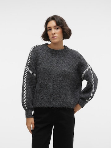 VERO MODA Trui 'ZEN' in Grijs: voorkant