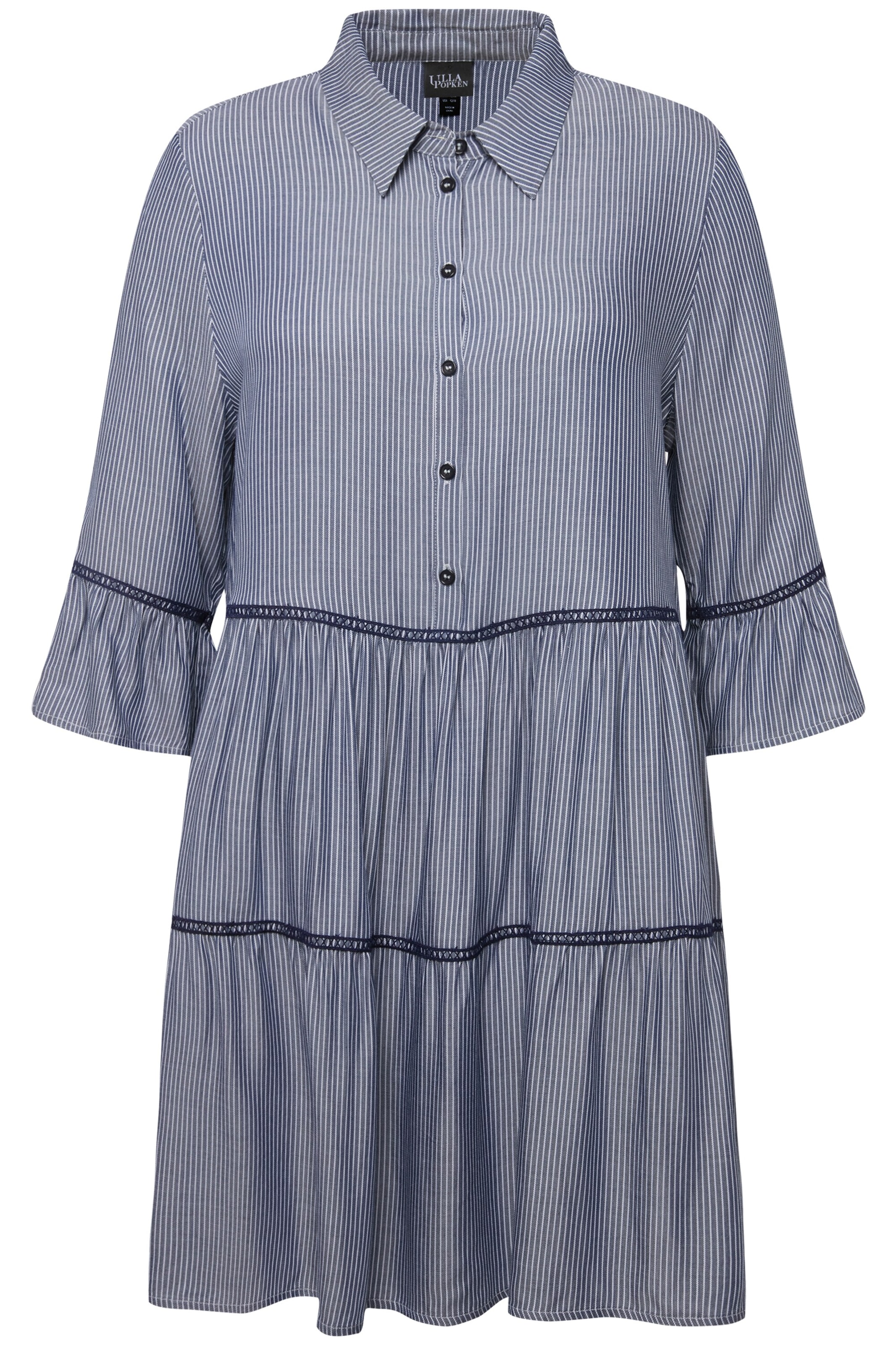 Ulla Popken Blusenkleid in Blau: Vorderseite