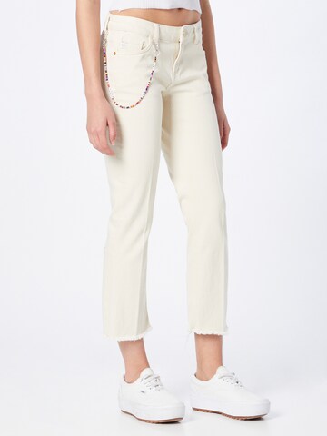 Goldgarn Flared Jeans 'Rosengarten' in Beige: front