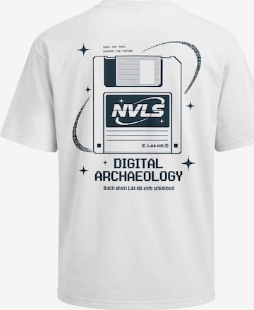 Neverless Shirt 'Digital Archaeology' in White: front