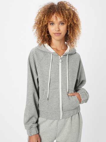 QS Zip-Up Hoodie in Grey: front