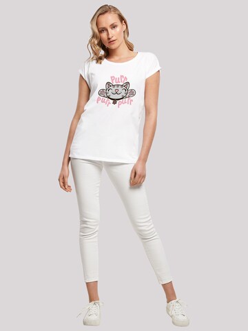 F4NT4STIC Shirt 'Big Bang Theory Soft Kitty Purr -BLK And Big Bang Theory' in White