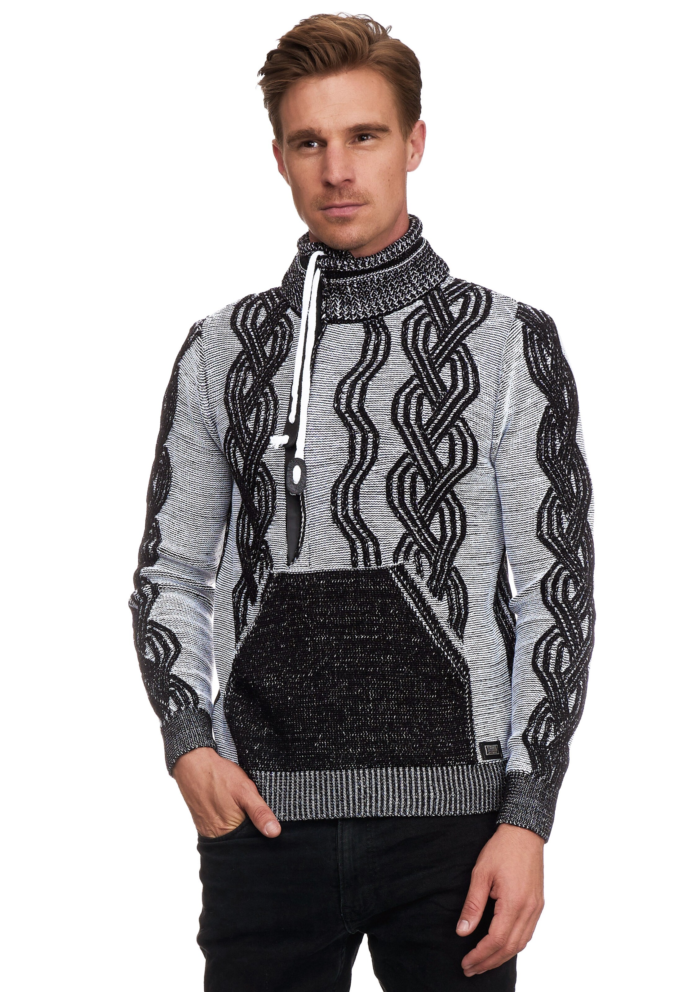 Rusty Neal Trui in Zwart: voorkant