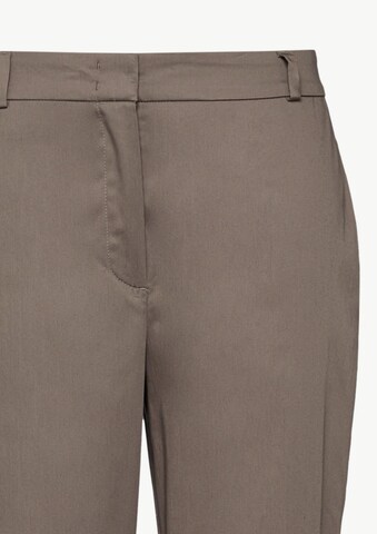Coupe slim Pantalon à plis COMMA en marron