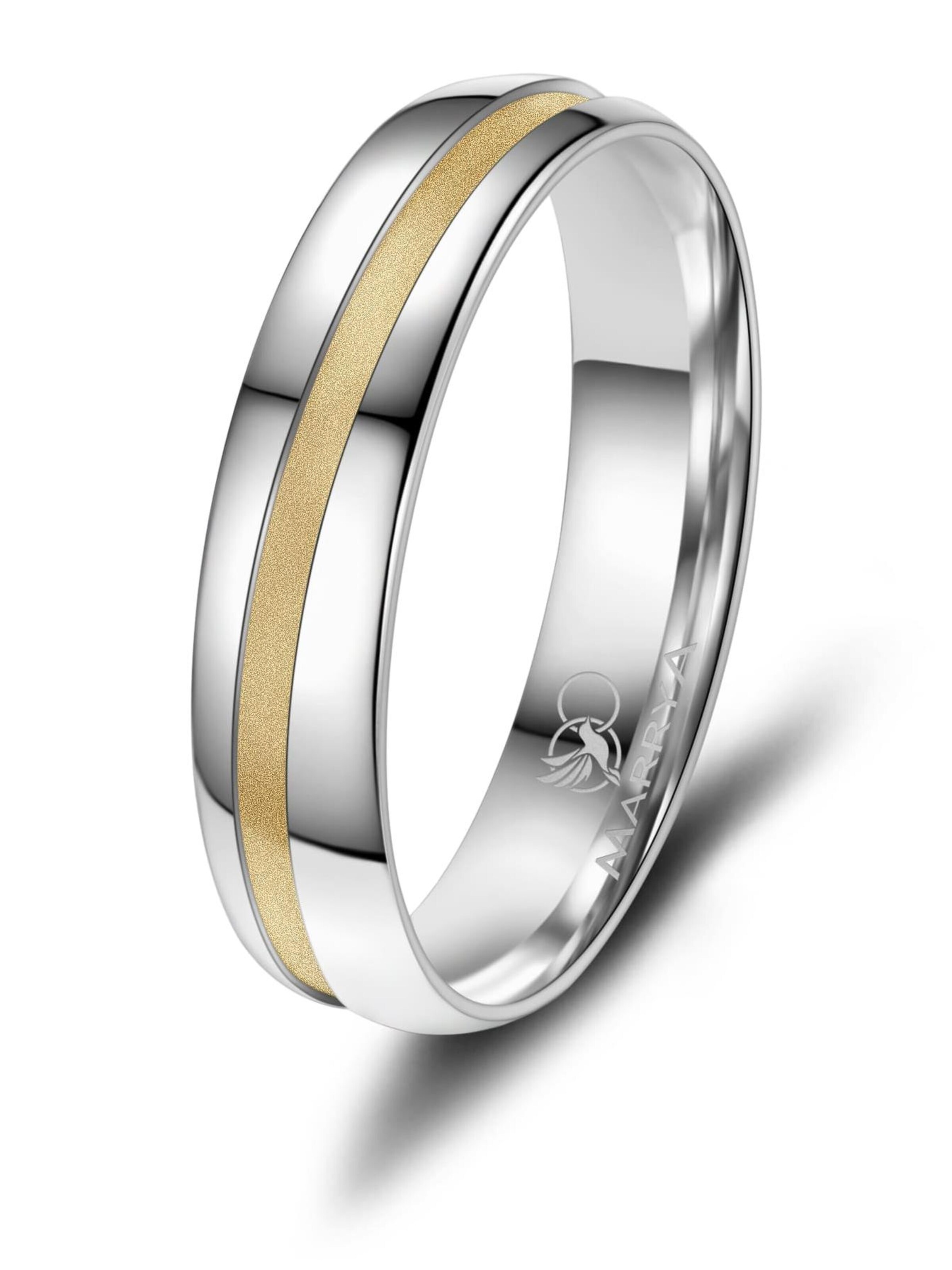MARRYA Ring 'MARRYA SI-21 Ehering aus Silber' in Gold: front