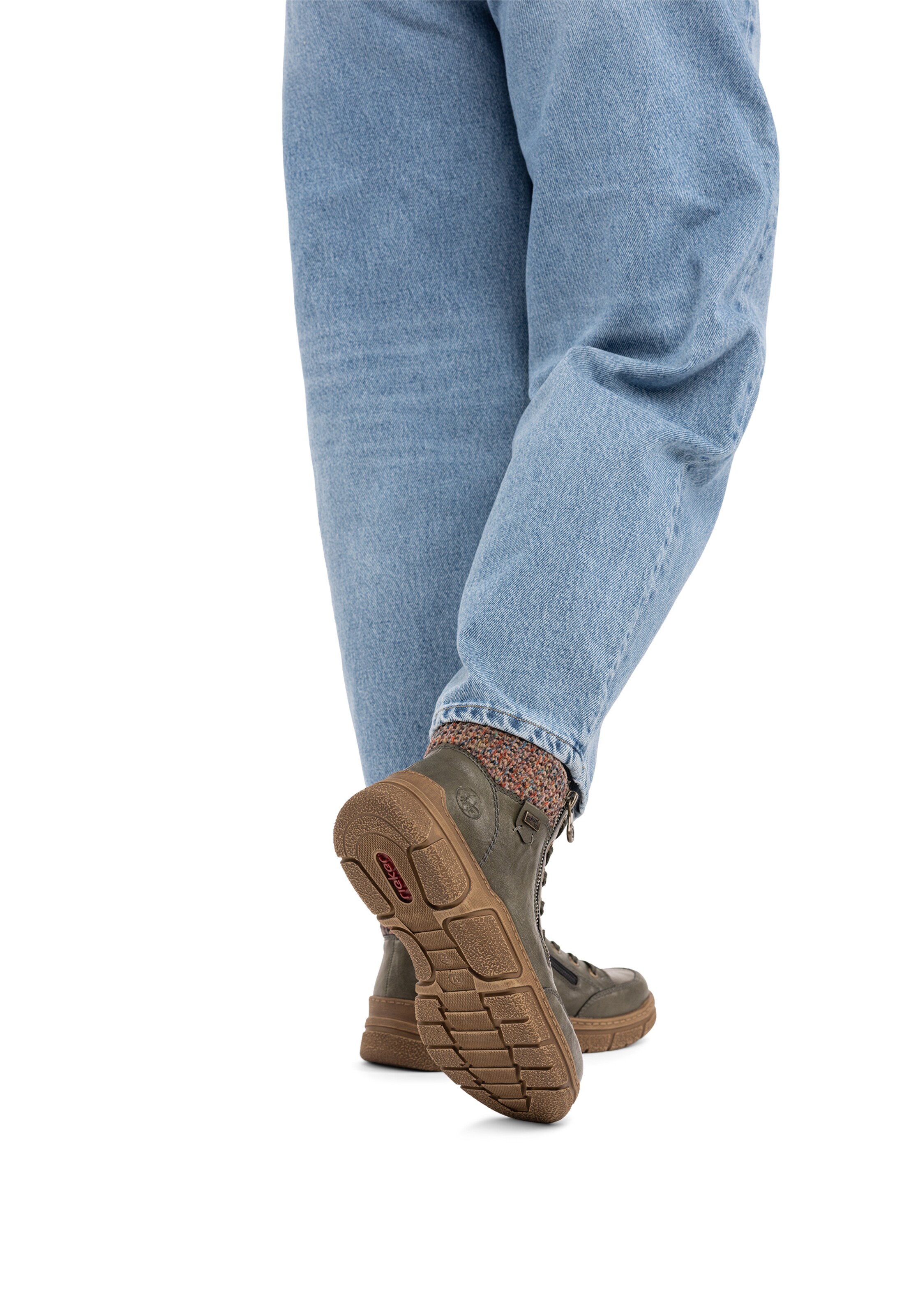 Bottines à lacets Rieker en vert
