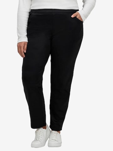 SHEEGO Regular Pants in Black: front