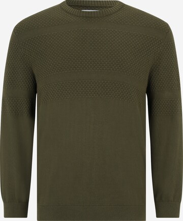 Jack & Jones Plus Sweater 'CHRIS' in Green: front