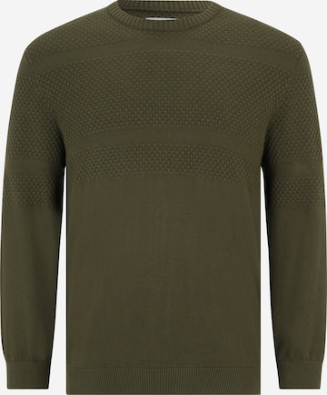 Jack & Jones Plus Sweter 'CHRIS' w kolorze zielony: przód