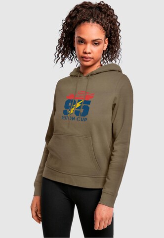Sweat-shirt 'Cars - Piston Cup 95' ABSOLUTE CULT en vert : devant