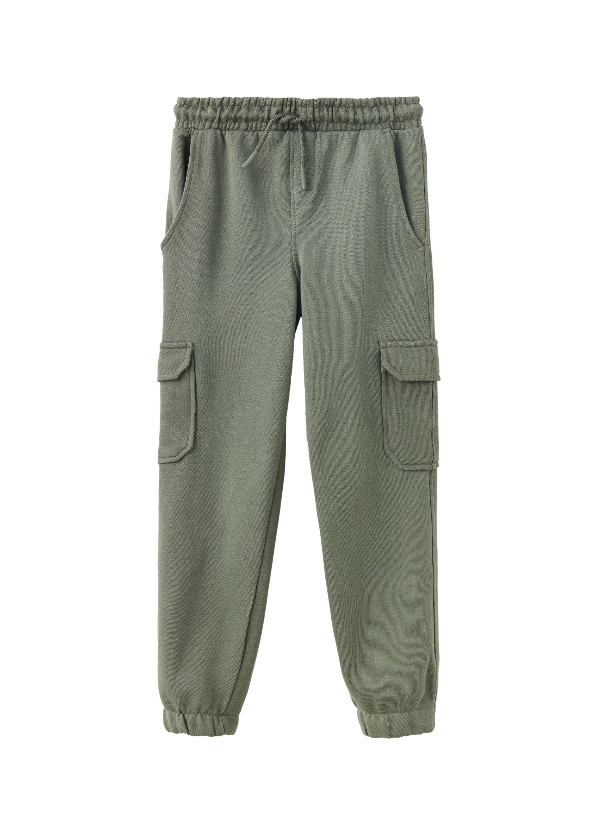 MANGO KIDS Дънки Tapered Leg Панталон в зелено: отпред