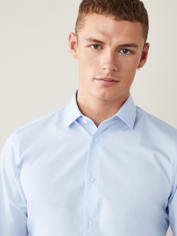 Next Regular fit Button Up Shirt in Blue