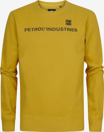 Sweat-shirt Petrol Industries en jaune : devant