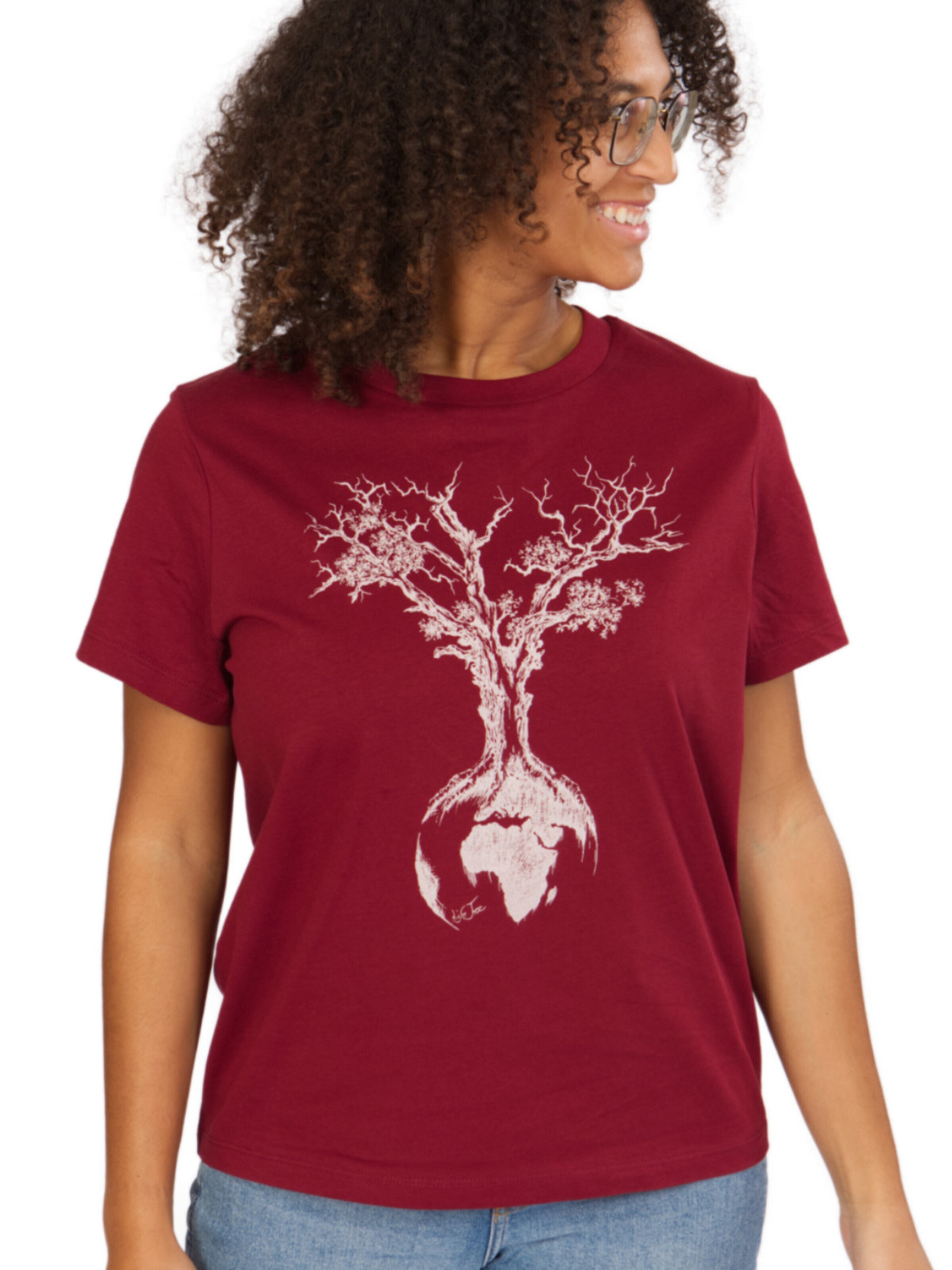 Life-Tree Shirt 'Organic Fairwear Weltenbaum'‌ in Rot