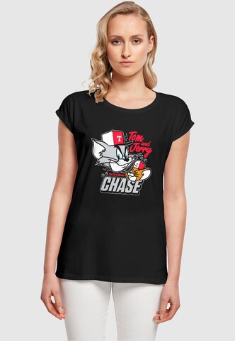 T-shirt 'Tom and Jerry - Chase' ABSOLUTE CULT en noir : devant