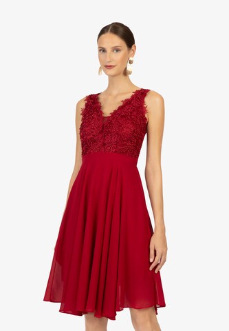 Robe de cocktail Kraimod en rouge : devant