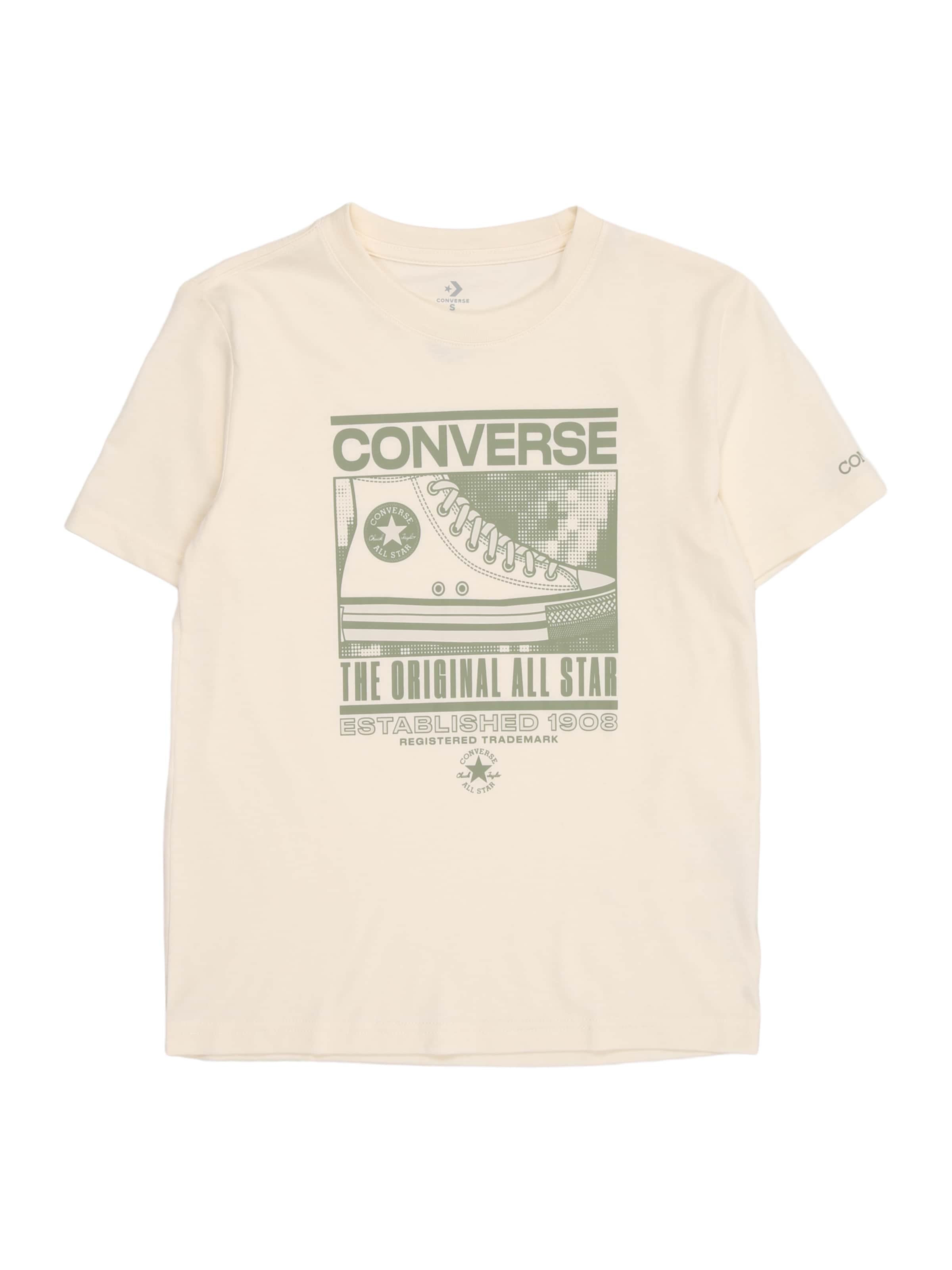 CONVERSE T-Shirt 'STATIC BACKGROUND' in Beige: Vorderseite