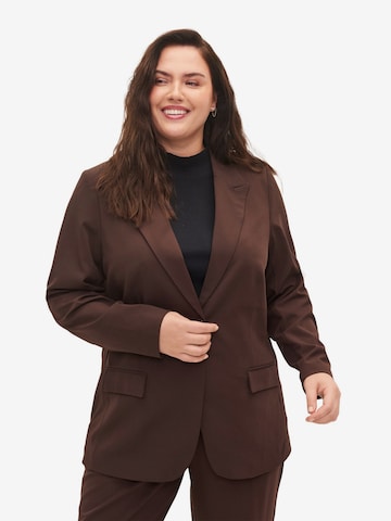 Zizzi Blazers 'Haley' in Bruin: voorkant