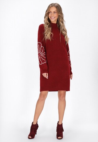 Robes en maille IZIA en rouge