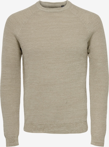 Only & Sons Sweater in Beige: front