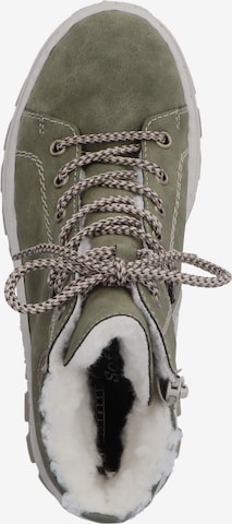 Rieker Lace-Up Ankle Boots in Green