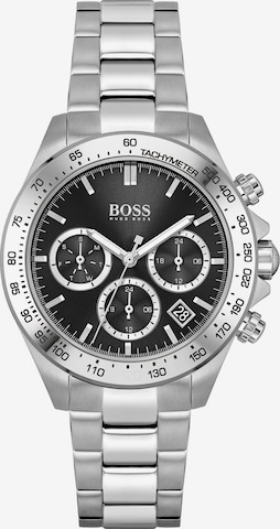 BOSS Black Analog Watch in Silver: front