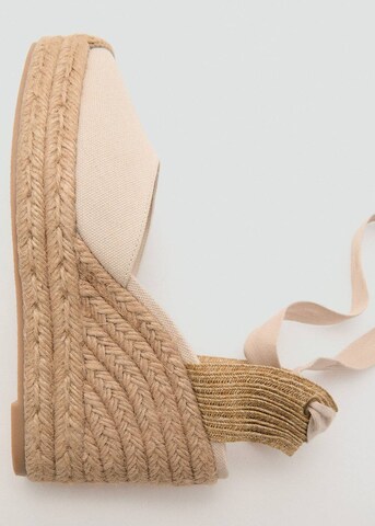 MANGO Espadrilles 'Ona' in Beige