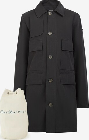 DreiMaster Vintage Between-Seasons Coat in Black: front