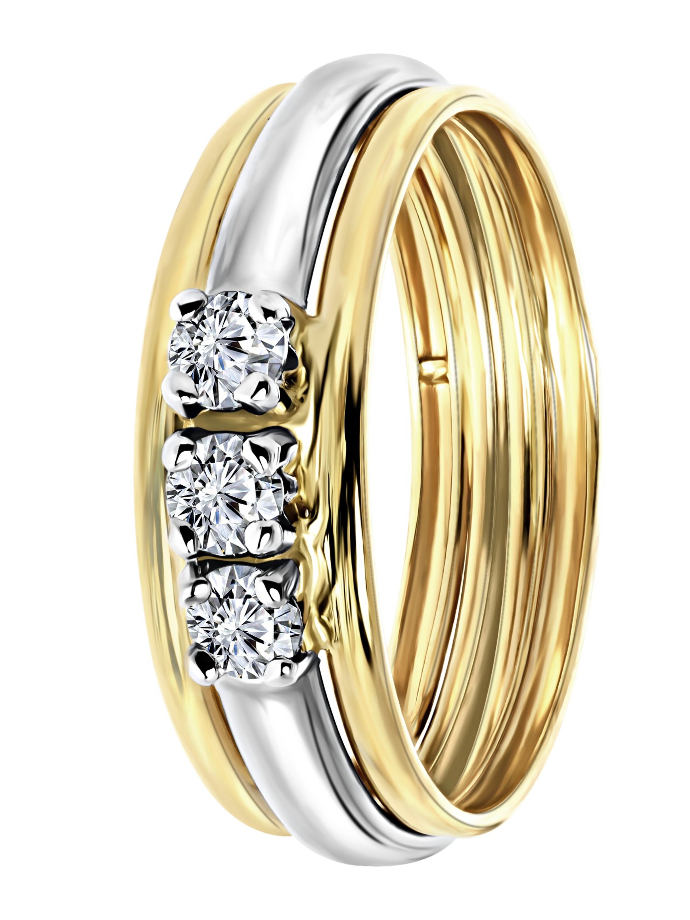 Lucardi Ring in Gold: front