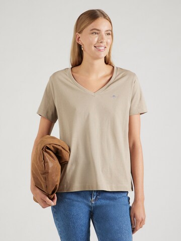 T-shirt GANT en gris : devant