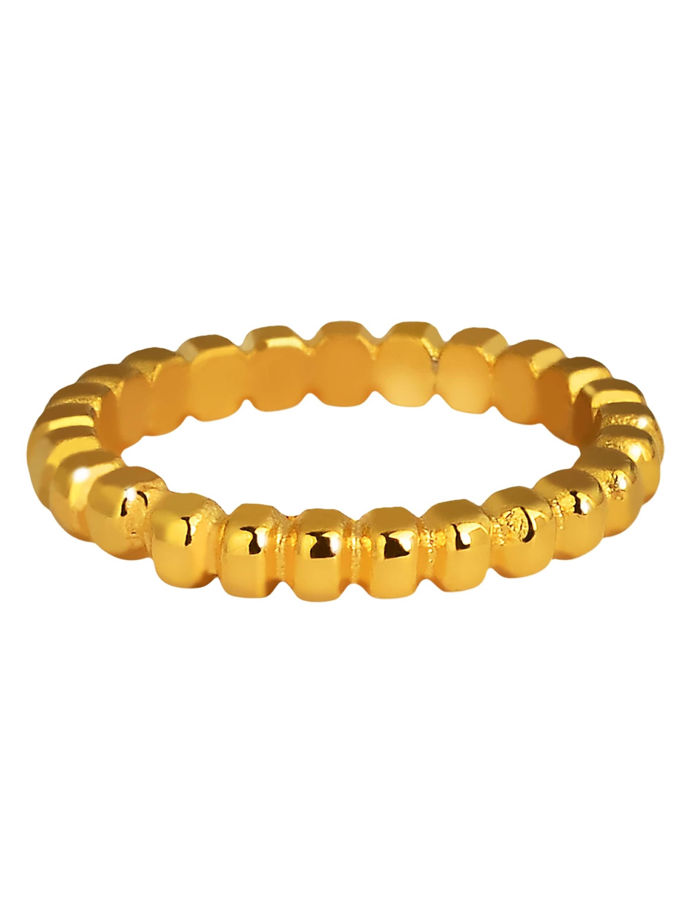 Akzent Ring 'Cica, goldfarbig, langlebig' in Gold: front
