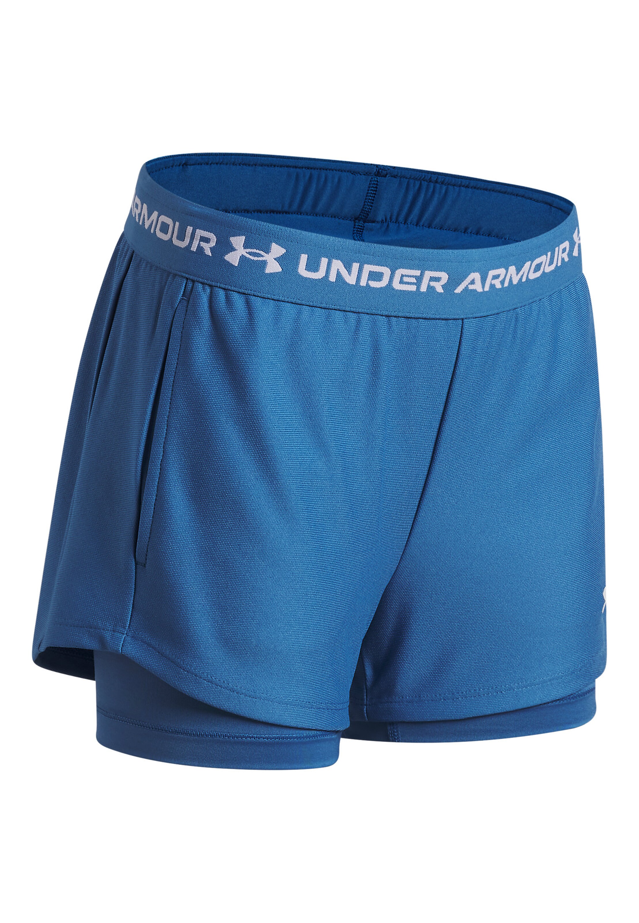 UNDER ARMOUR Regular Workout Pants 'Play Up' in Blue