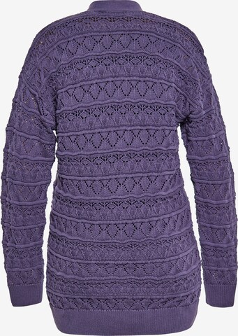 usha FESTIVAL Knit Cardigan in Purple