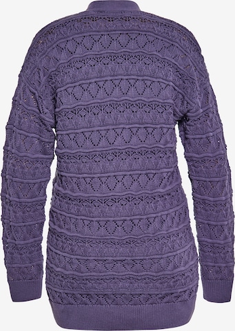 Gaya Knit Cardigan in Purple