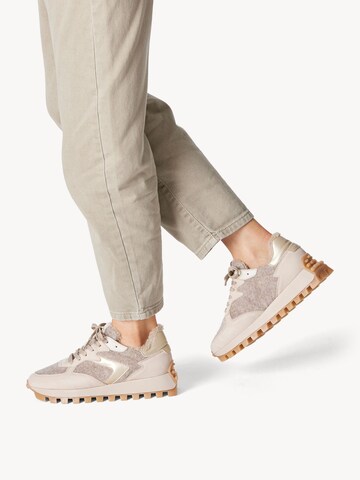 Tamaris Platform trainers in Beige: front