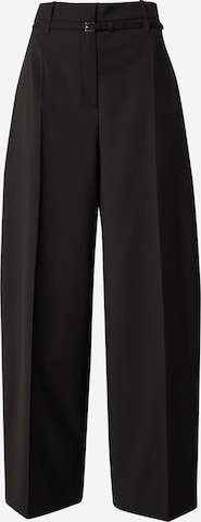 juoda BOSS Plačios klešnės Kelnės su kantu 'Tilda8': priekis