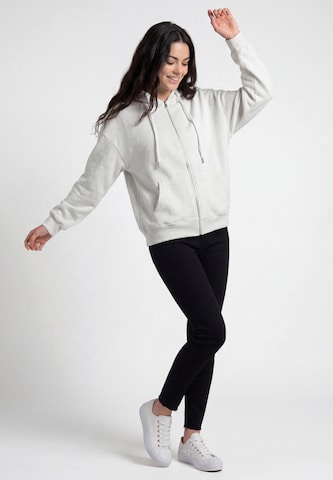 MYMO - Sudadera con cremallera en blanco