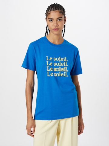 Les Petits Basics - Camiseta 'Le soleil' en azul: frente