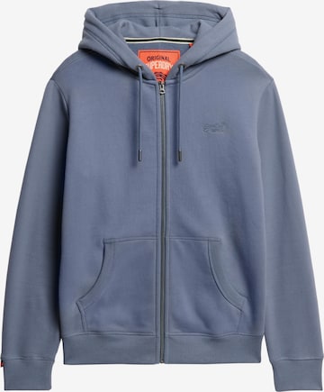 Veste de survêtement 'Essential' Superdry en bleu : devant