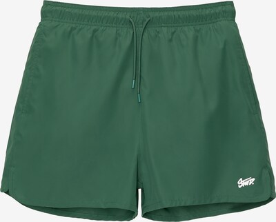 Pull&Bear Zwemshorts in de kleur Lichtgrijs / Groen / Wit, Productweergave
