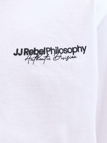 JJ Rebel - Camiseta 'JREBZACK' en blanco