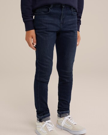 Skinny Jean WE Fashion en bleu : devant