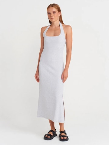 Dilvin - Vestido em cinzento: frente